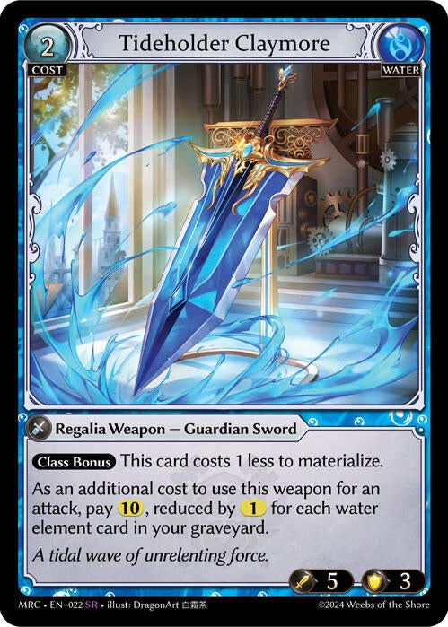 Image for Tideholder Claymore (Mercurial Heart) (022) - Grand Archive TCG