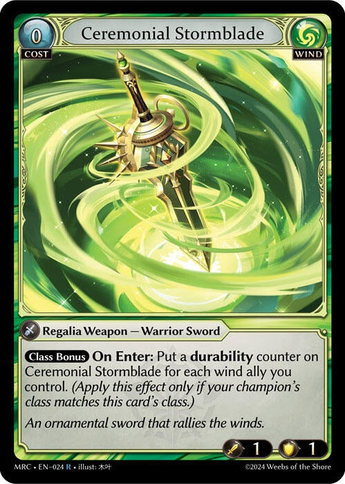 Image for Ceremonial Stormblade (Mercurial Heart) (024) - Grand Archive TCG