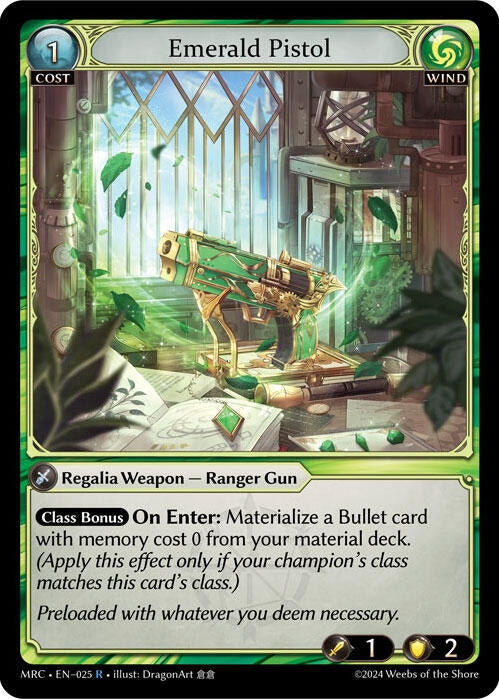 Image for Emerald Pistol (Mercurial Heart) (025) - Grand Archive TCG