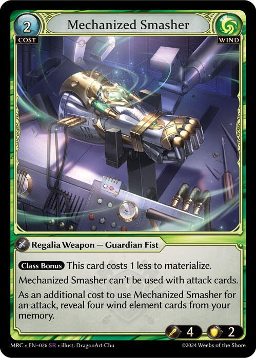 Image for Mechanized Smasher (Mercurial Heart) (026) - Grand Archive TCG