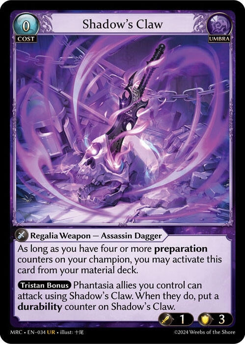Image for Shadow's Claw (Mercurial Heart) (034) - Grand Archive TCG