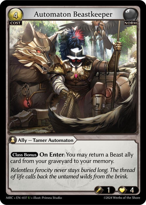 Image for Automaton Beastkeeper (Mercurial Heart) (037) - Grand Archive TCG