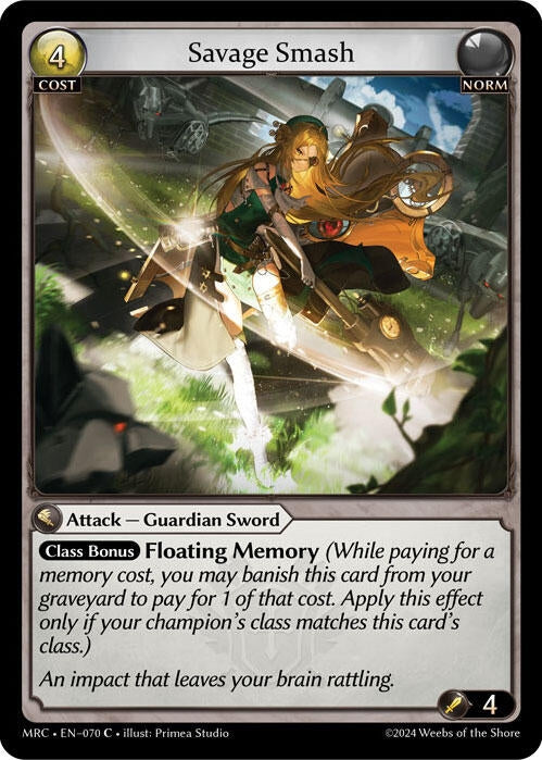 Image for Savage Smash (Mercurial Heart) (070) - Grand Archive TCG