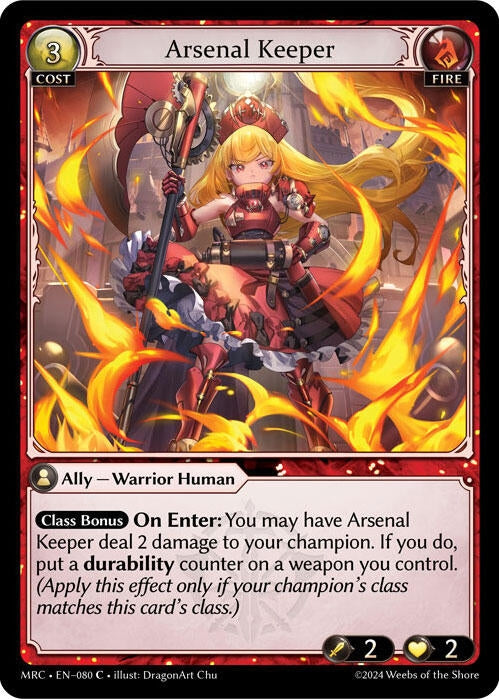 Image for Arsenal Keeper (Mercurial Heart) (080) - Grand Archive TCG