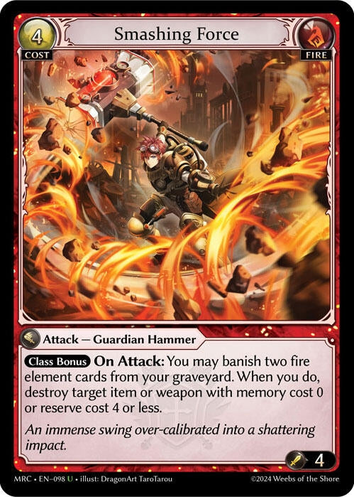 Image for Smashing Force (Mercurial Heart) (098) - Grand Archive TCG