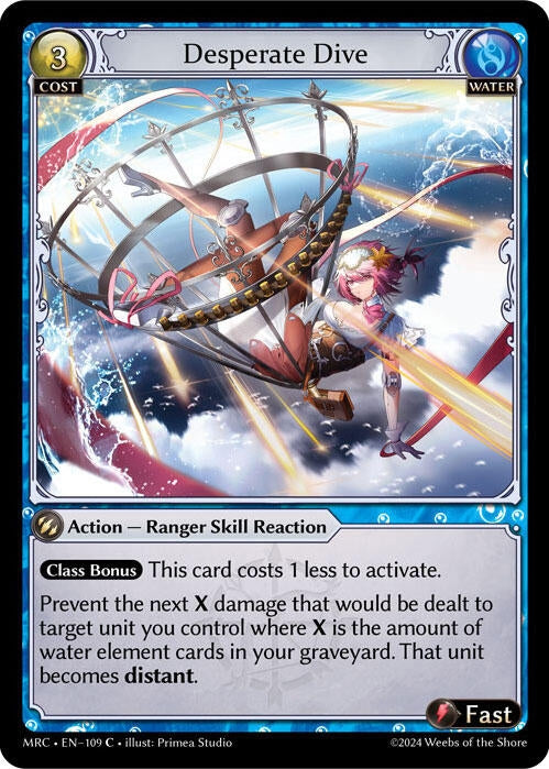 Image for Desperate Dive (Mercurial Heart) (109) - Grand Archive TCG