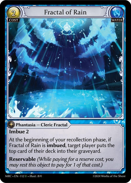 Image for Fractal of Rain (Mercurial Heart) (112) - Grand Archive TCG