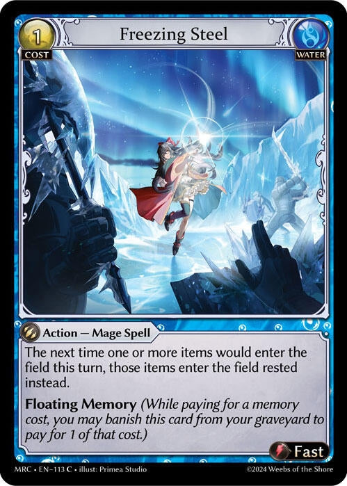 Image for Freezing Steel (Mercurial Heart) (113) - Grand Archive TCG