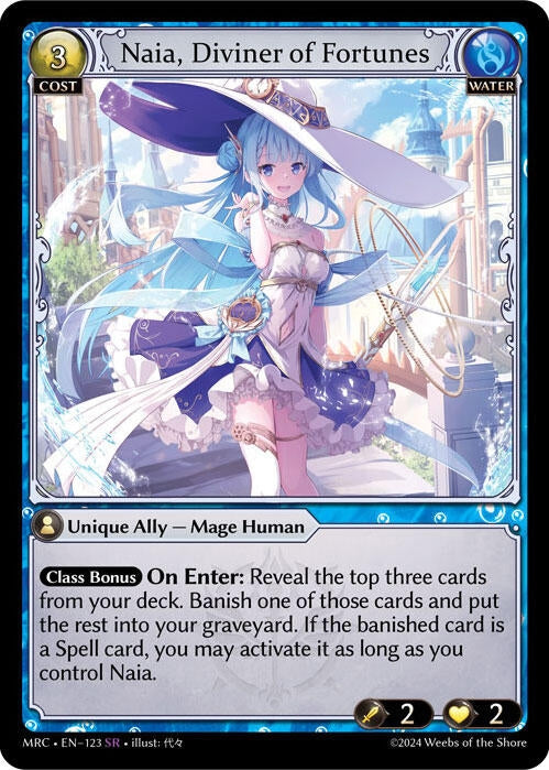 Image for Naia, Diviner of Fortunes (Mercurial Heart) (123) - Grand Archive TCG