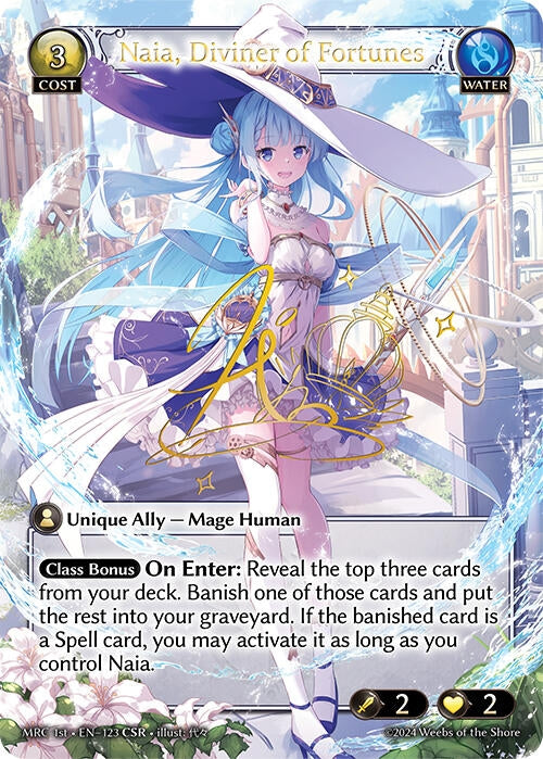 Image for Naia, Diviner of Fortunes (CSR) (Mercurial Heart) (123) - Grand Archive TCG
