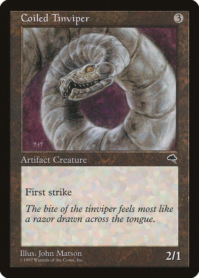 Image for Coiled Tinviper (Tempest) (279) - Magic: The Gathering