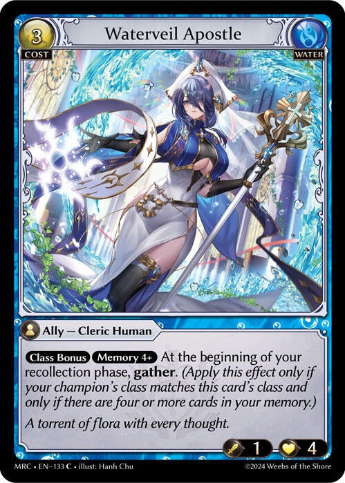 Image for Waterveil Apostle (Mercurial Heart) (133) - Grand Archive TCG