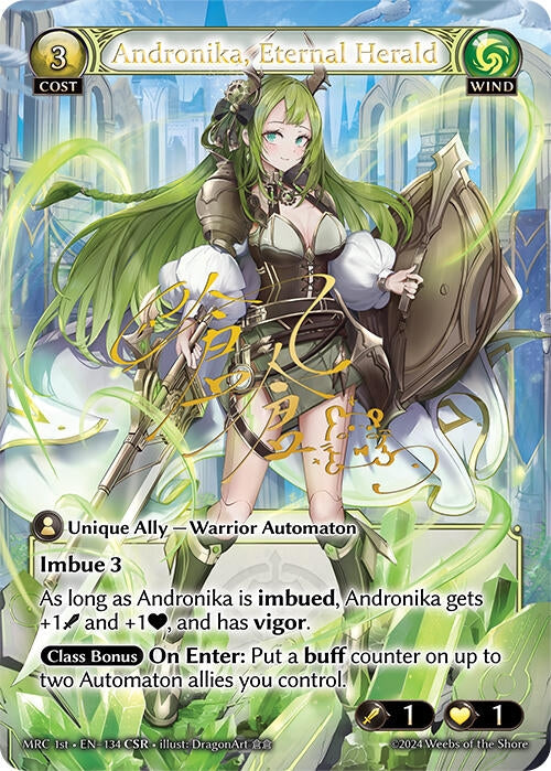 Image for Andronika, Eternal Herald (CSR) (Mercurial Heart) (134) - Grand Archive TCG