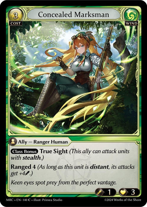 Image for Concealed Marksman (Mercurial Heart) (140) - Grand Archive TCG