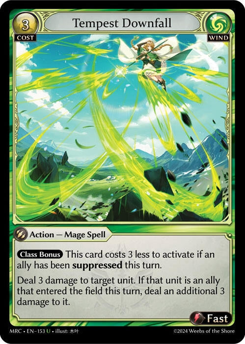 Image for Tempest Downfall (Mercurial Heart) (153) - Grand Archive TCG