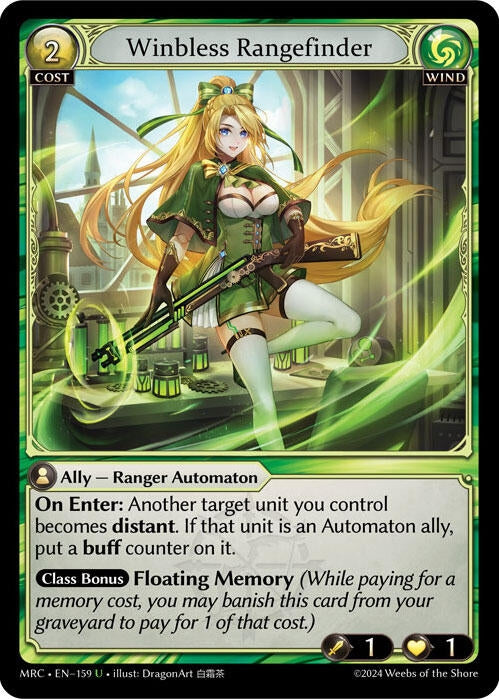 Image for Winbless Rangefinder (Mercurial Heart) (159) - Grand Archive TCG