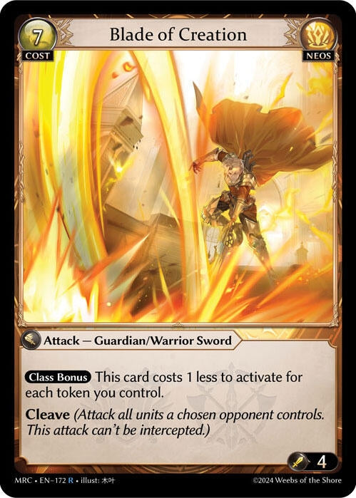 Image for Blade of Creation (Mercurial Heart) (172) - Grand Archive TCG