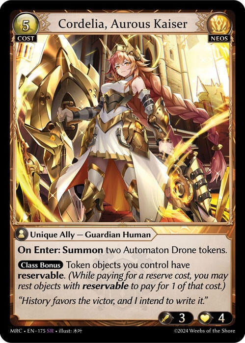 Image for Cordelia, Aurous Kaiser (Mercurial Heart) (175) - Grand Archive TCG