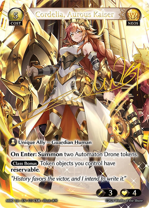 Image for Cordelia, Aurous Kaiser (CSR) (Mercurial Heart) (175) - Grand Archive TCG