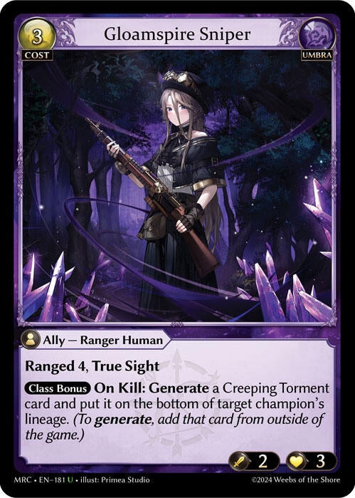 Image for Gloamspire Sniper (Mercurial Heart) (181) - Grand Archive TCG