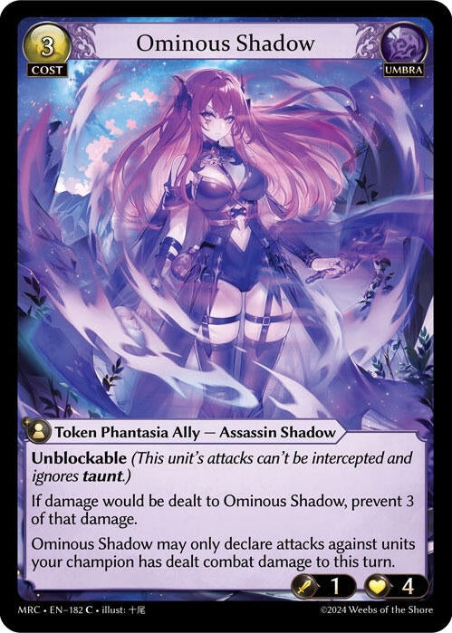 Image for Ominous Shadow (Mercurial Heart) (182) - Grand Archive TCG