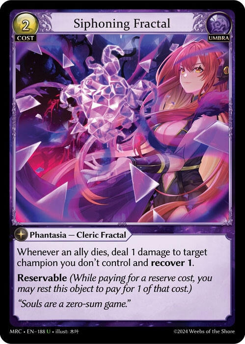 Image for Siphoning Fractal (Mercurial Heart) (188) - Grand Archive TCG