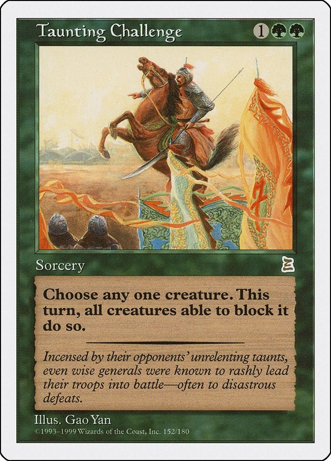 Image for Taunting Challenge (Portal Three Kingdoms) (152) - Magic: The Gathering