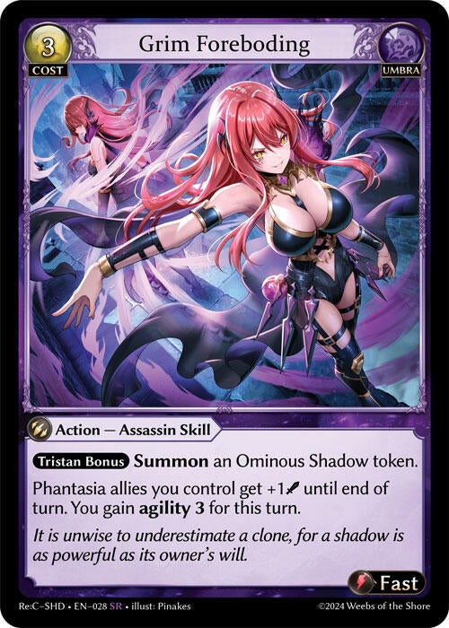 Image for Grim Foreboding (Tristan Re:Collection, Shadowdancer) (028) - Grand Archive TCG