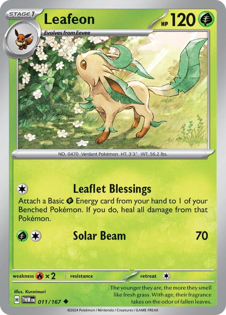 Image for Leafeon (SV06: Twilight Masquerade) (011/167) - Pokemon