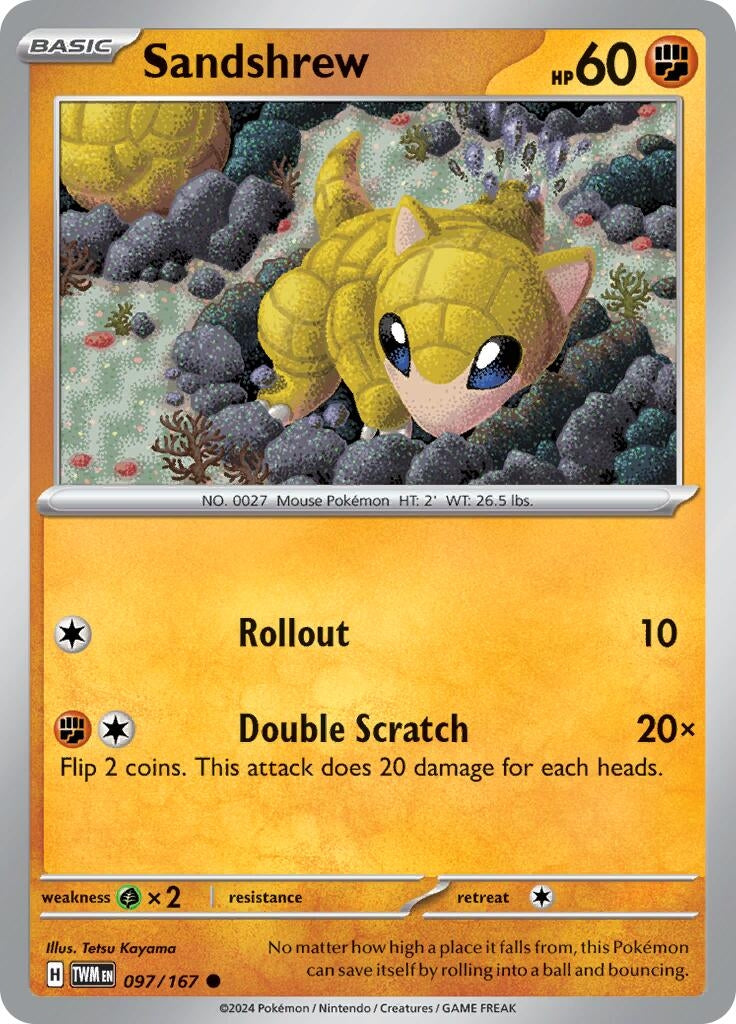 Image for Sandshrew (SV06: Twilight Masquerade) (097/167) - Pokemon