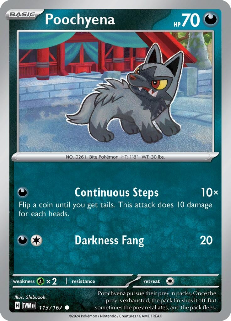 Image for Poochyena (SV06: Twilight Masquerade) (113/167) - Pokemon