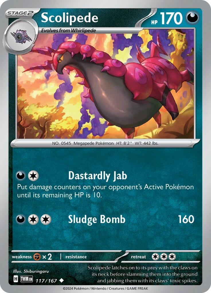 Image for Scolipede (SV06: Twilight Masquerade) (117/167) - Pokemon