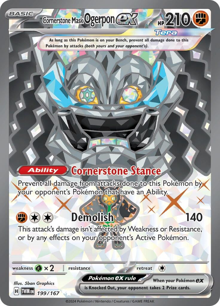 Image for Cornerstone Mask Ogerpon ex (SV06: Twilight Masquerade) (199/167) - Pokemon