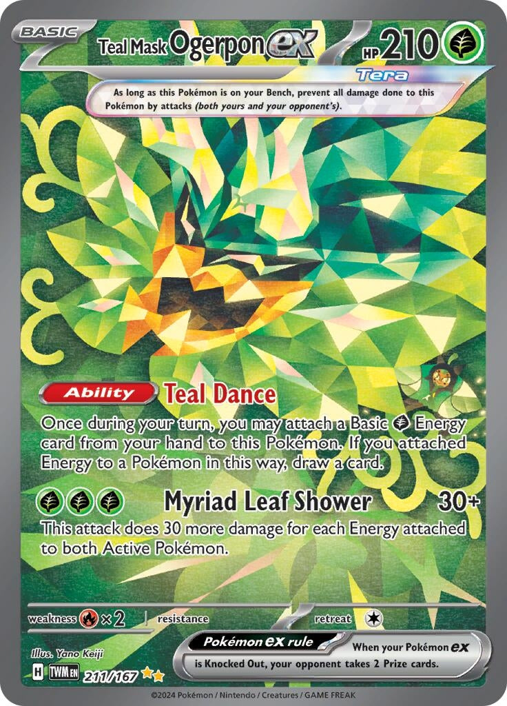 Image for Teal Mask Ogerpon ex (SV06: Twilight Masquerade) (211/167) - Pokemon