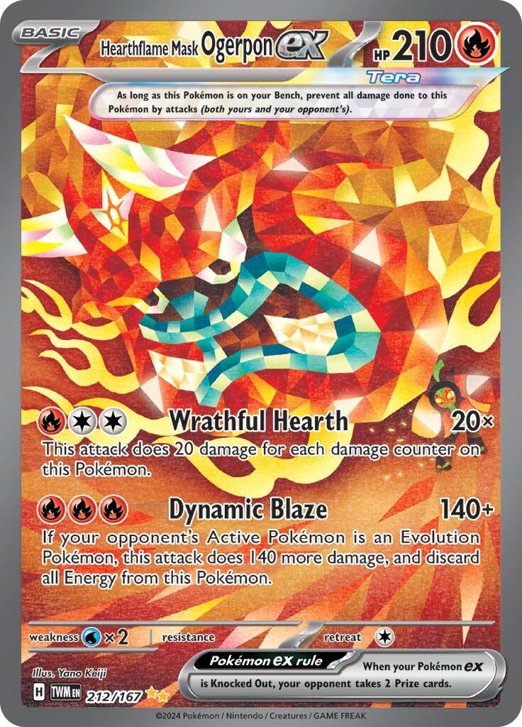 Image for Hearthflame Mask Ogerpon ex (SV06: Twilight Masquerade) (212/167) - Pokemon