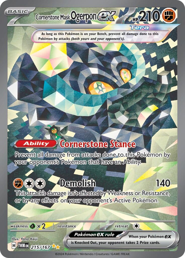 Image for Cornerstone Mask Ogerpon ex (SV06: Twilight Masquerade) (215/167) - Pokemon
