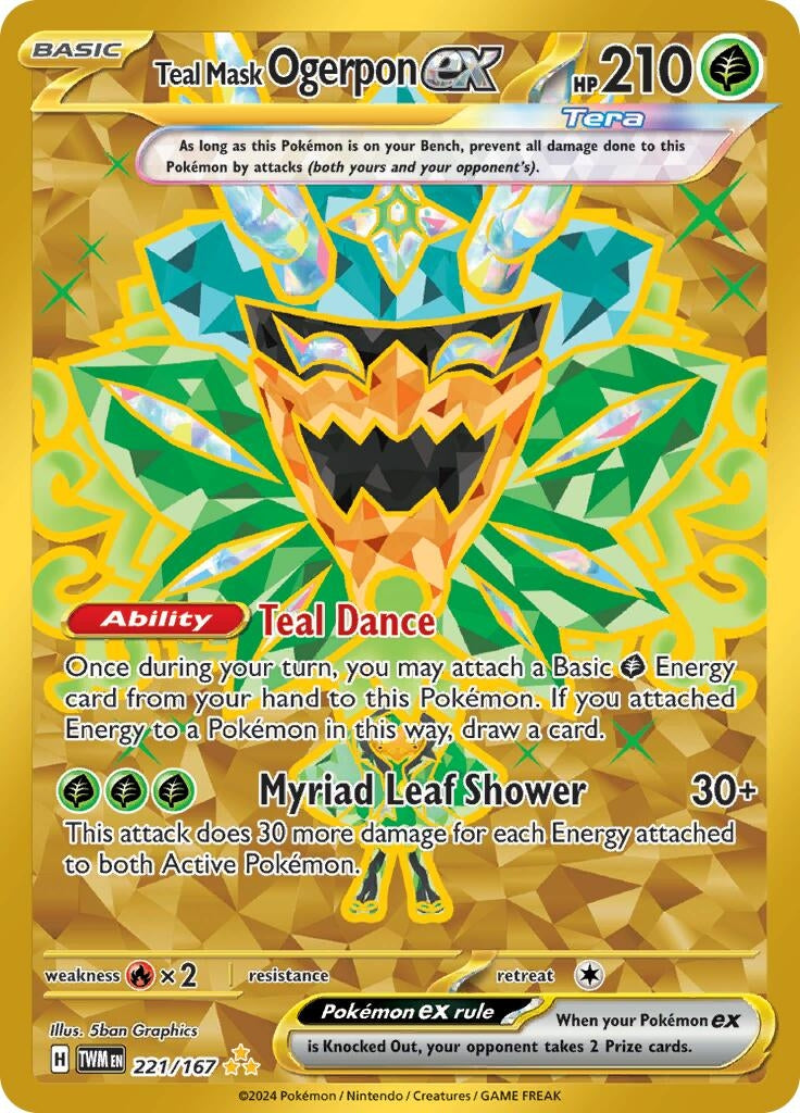 Image for Teal Mask Ogerpon ex (SV06: Twilight Masquerade) (221/167) - Pokemon