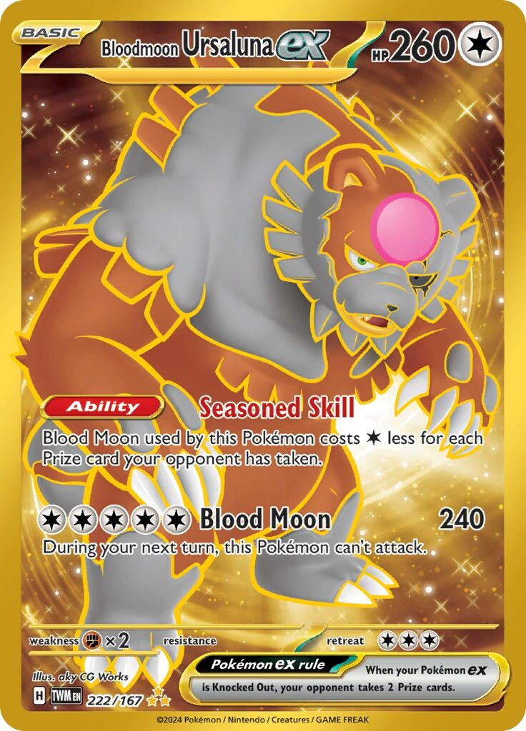 Image for Bloodmoon Ursaluna ex (SV06: Twilight Masquerade) (222/167) - Pokemon