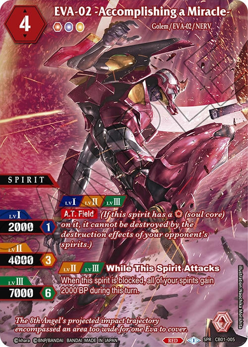 Image for EVA-02 -Accomplishing a Miracle- (SPR) (Collaboration Booster 01: Halo of Awakening) (CB01-005) - Battle Spirits Saga