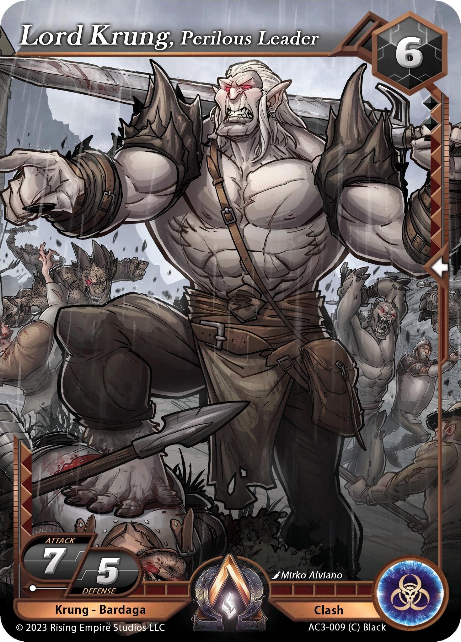 Image for Lord Krung, Perilous Leader (Unrivaled) (AC3-009) - Alpha Clash