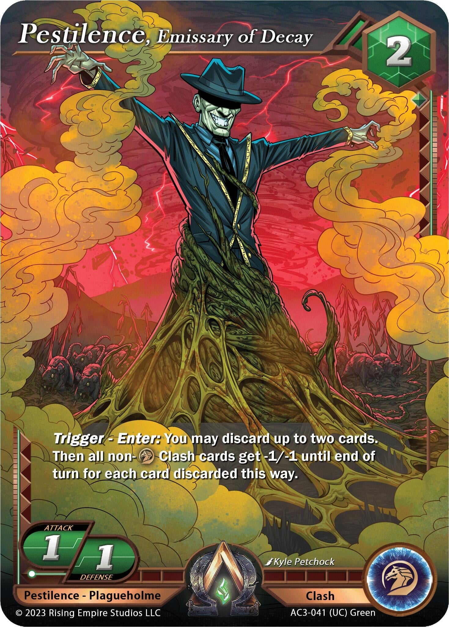 Image for Pestilence, Emissary of Decay (Unrivaled) (AC3-041) - Alpha Clash