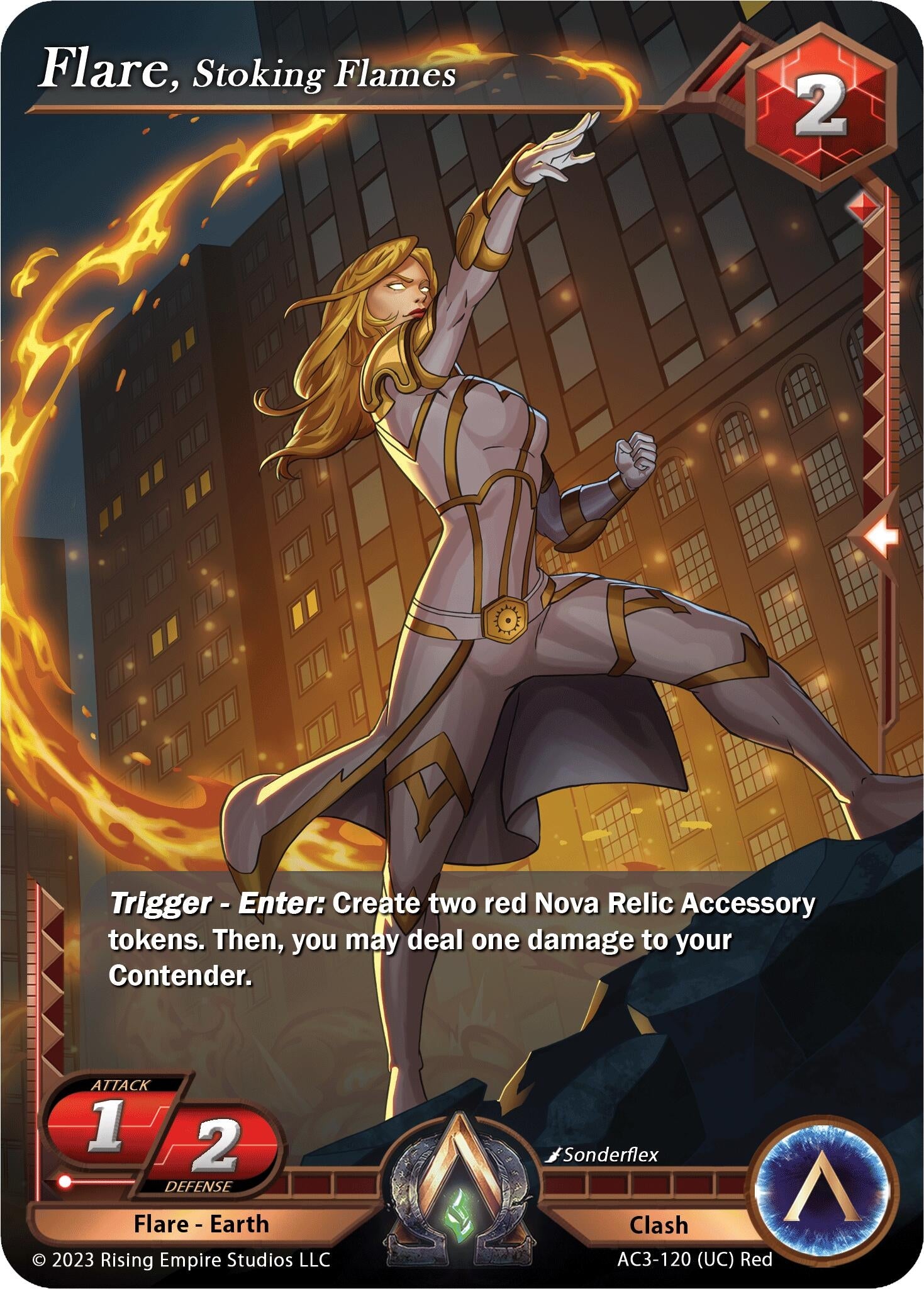 Image for Flare, Stoking Flames (Unrivaled) (AC3-120) - Alpha Clash