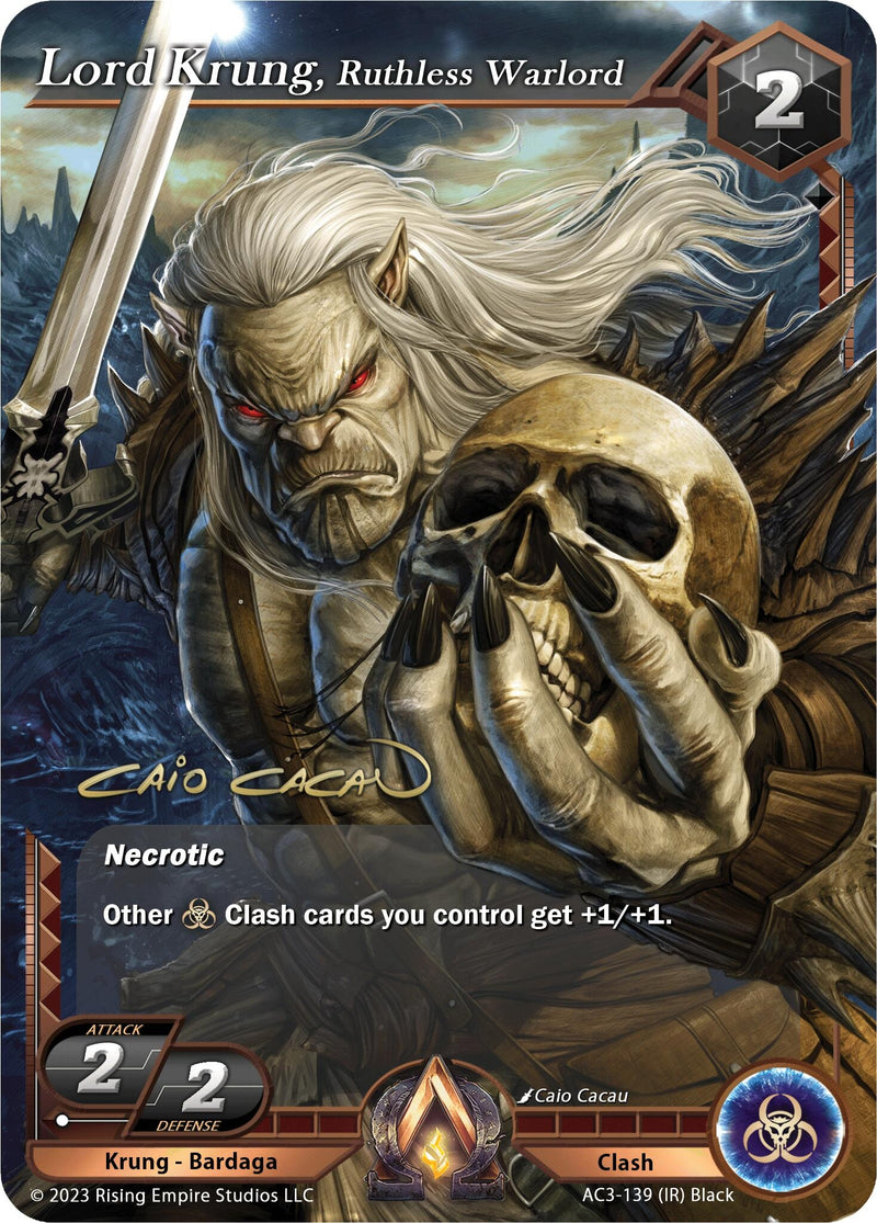 Image for Lord Krung, Ruthless Warlord (Iconic Rare) (Unrivaled) (AC3-139) - Alpha Clash