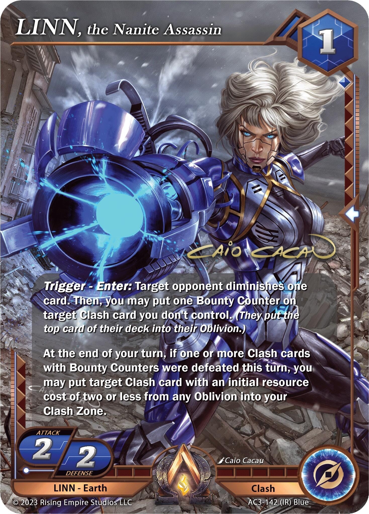 Image for LINN, the Nanite Assassin (Iconic Rare) (Unrivaled) (AC3-142) - Alpha Clash