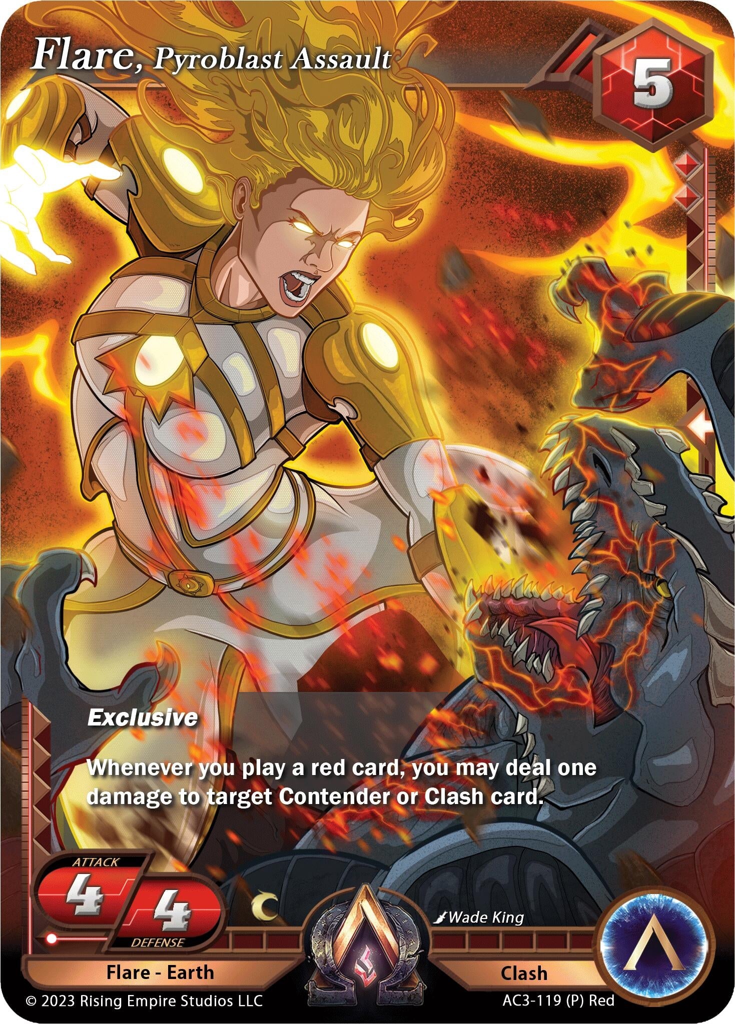 Image for Flare, Pyroblast Assault (Team Covenant Promo) (Unrivaled) (AC3-119) - Alpha Clash