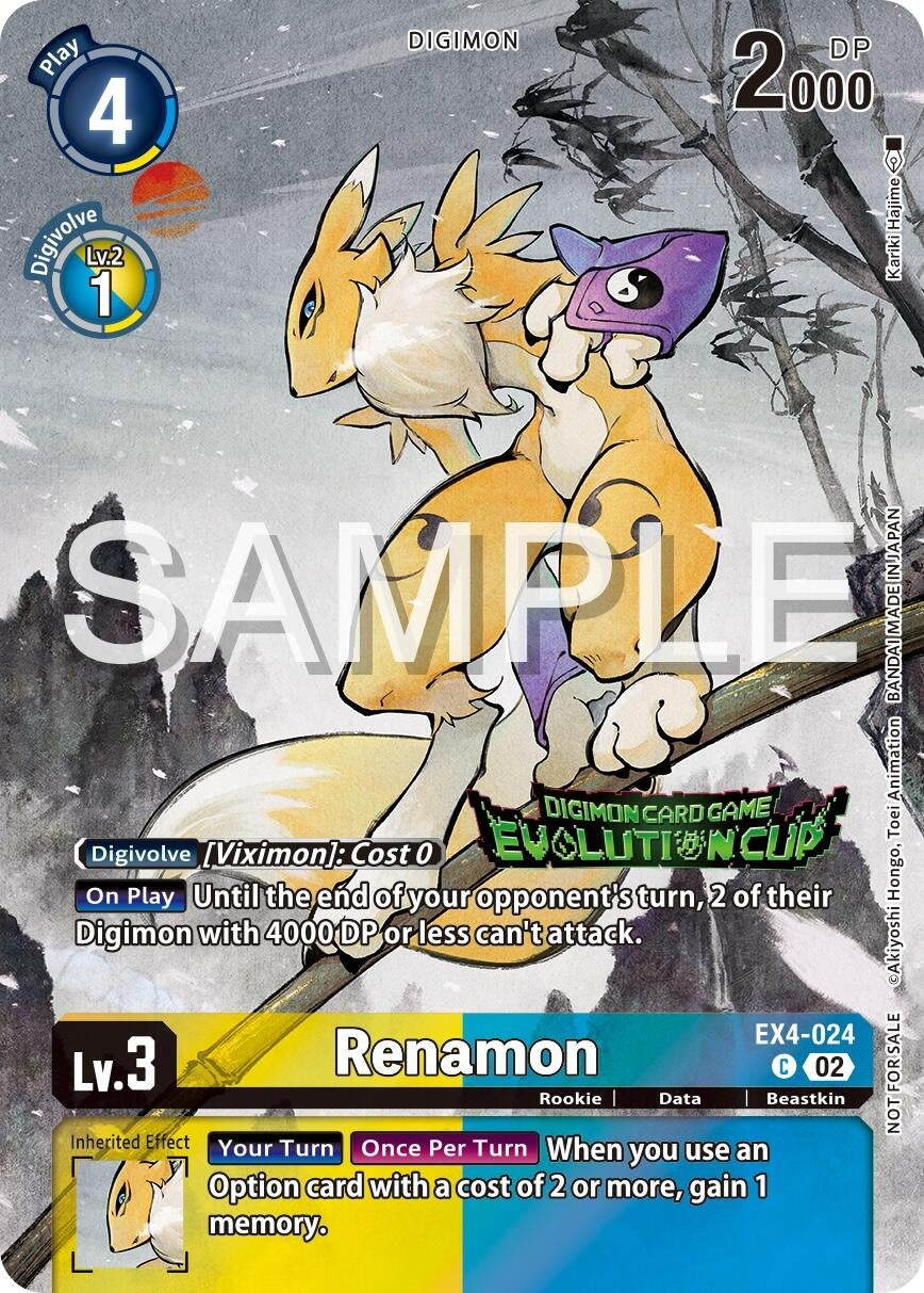 Image for Renamon - EX4-024 (2024 Evolution Cup) (EX04) (EX4-024 C) - Digimon Card Game