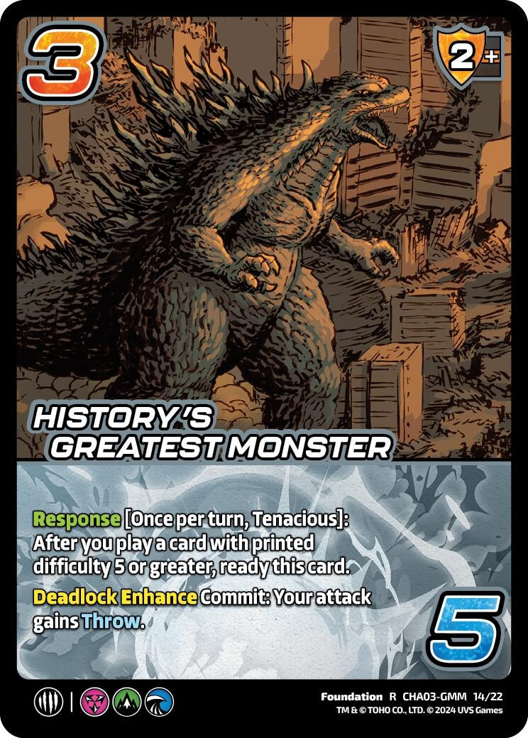 Image for History's Greatest Monster (Challenger Series: Godzilla) (CHA03-GMM 14/22) - UniVersus