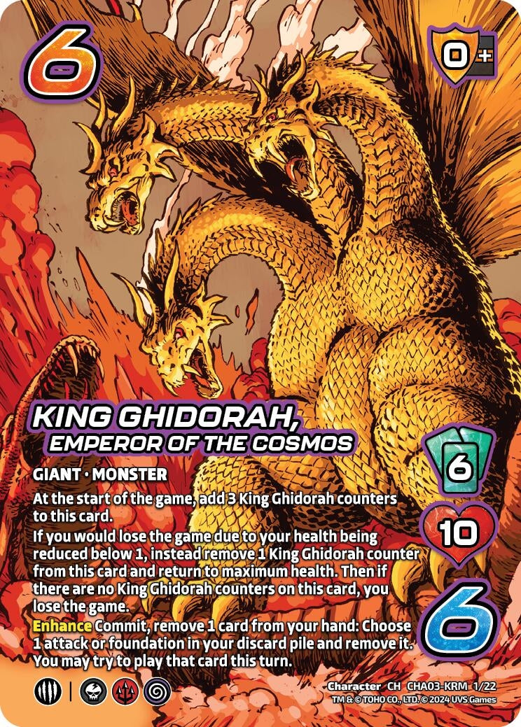Image for King Ghidorah, Emperor of the Cosmos (Challenger Series: Godzilla) (CHA03-KRM 1/22) - UniVersus
