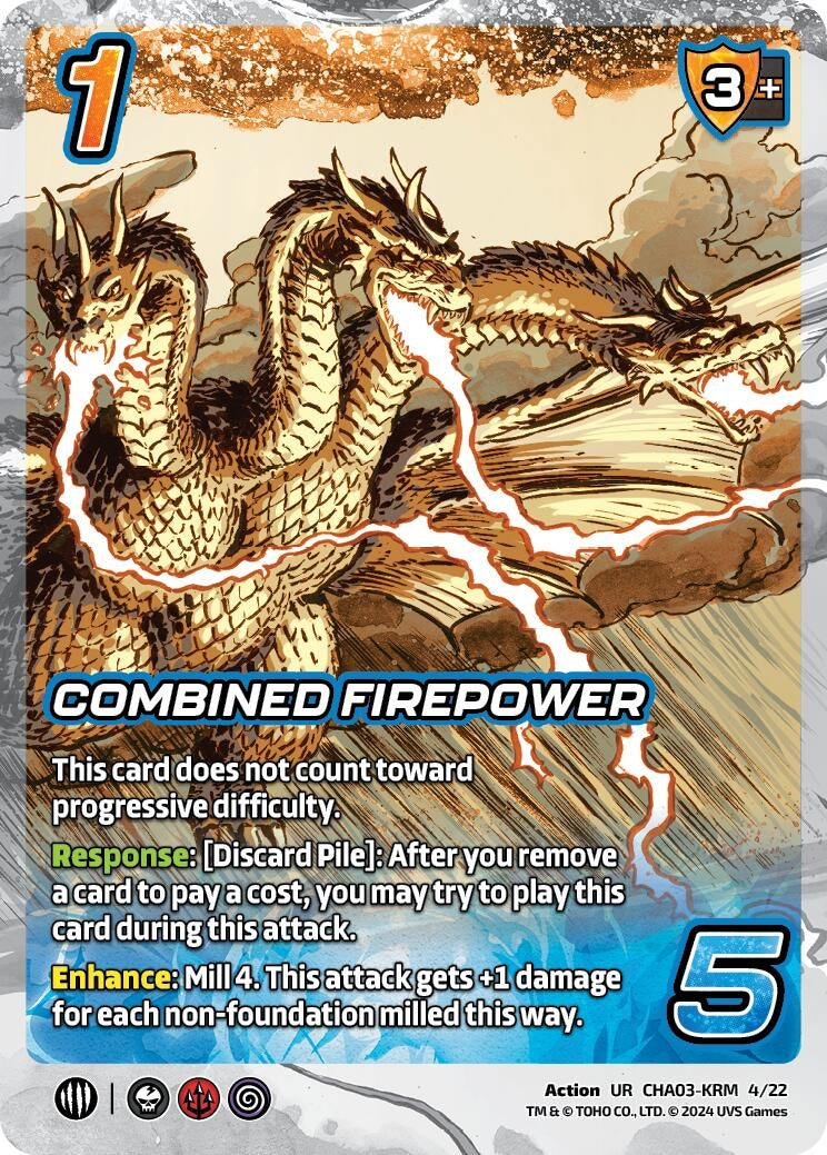 Image for Combined Firepower (Challenger Series: Godzilla) (CHA03-KRM 4/22) - UniVersus