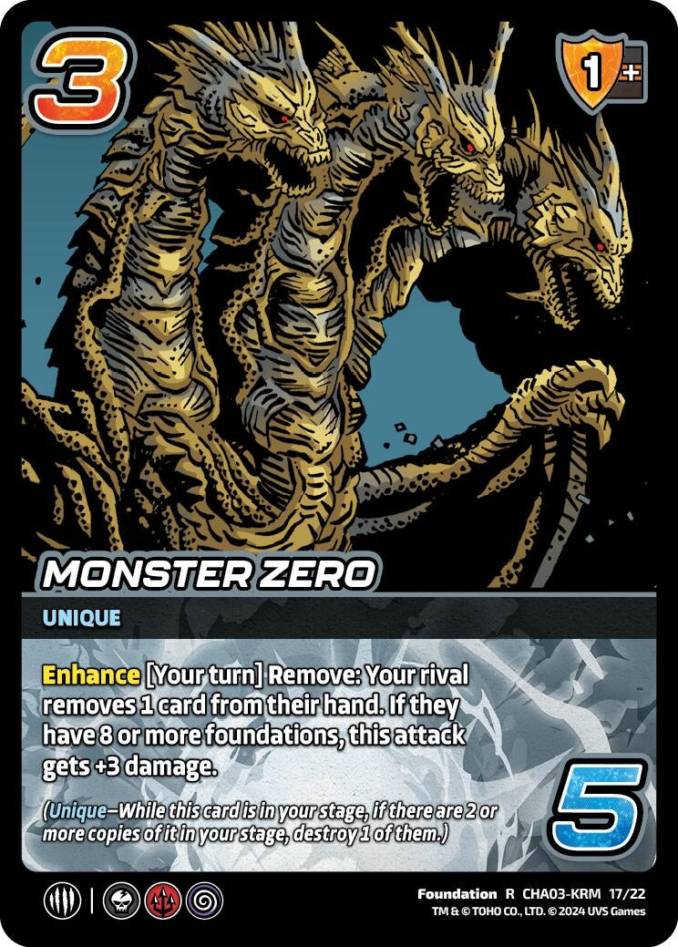 Image for Monster Zero (Challenger Series: Godzilla) (CHA03-KRM 17/22) - UniVersus